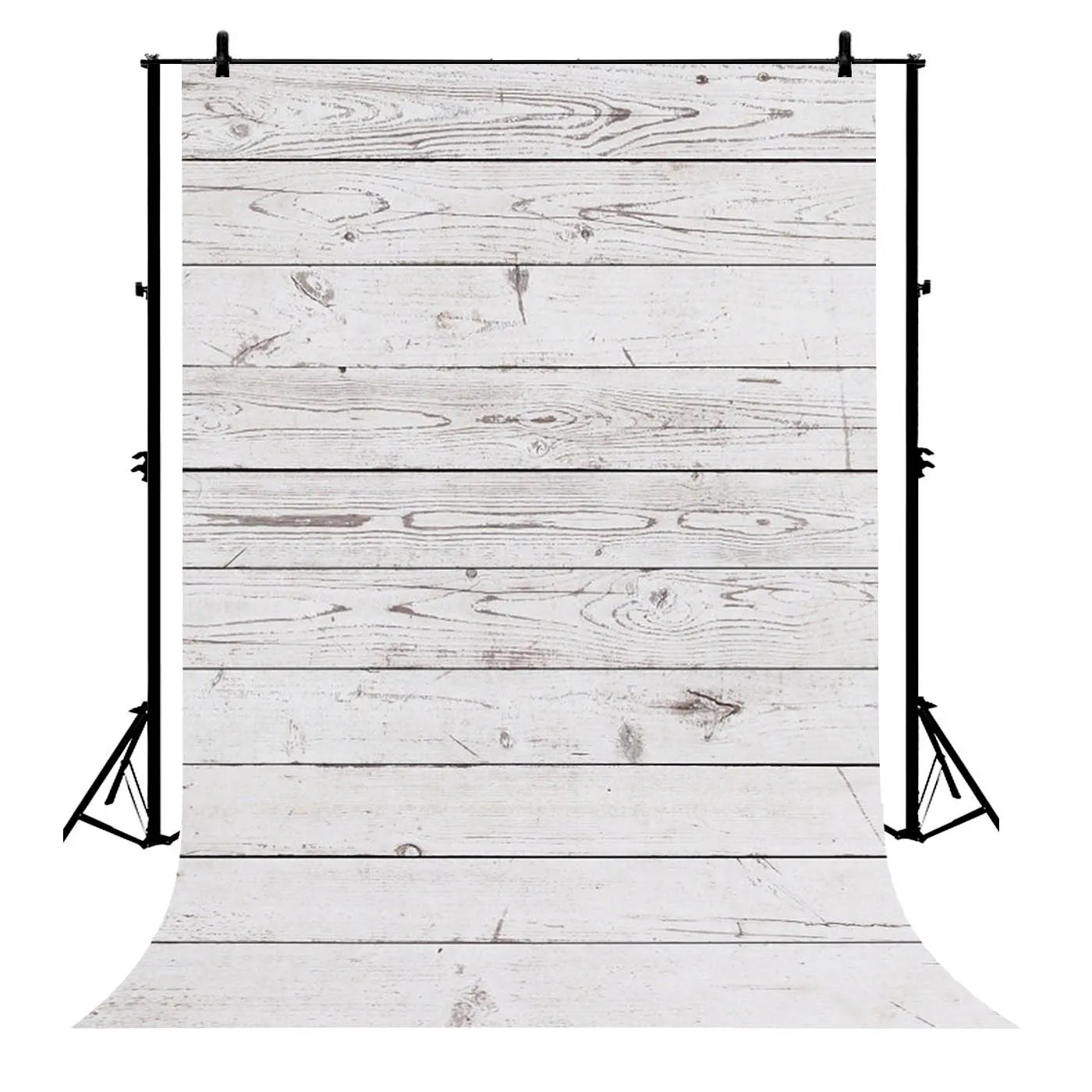 

5x7ft Wood Shabby Chic Weathered Retro Stripes Wooden Floor Polyester Photo Background Portrait Backdrop
