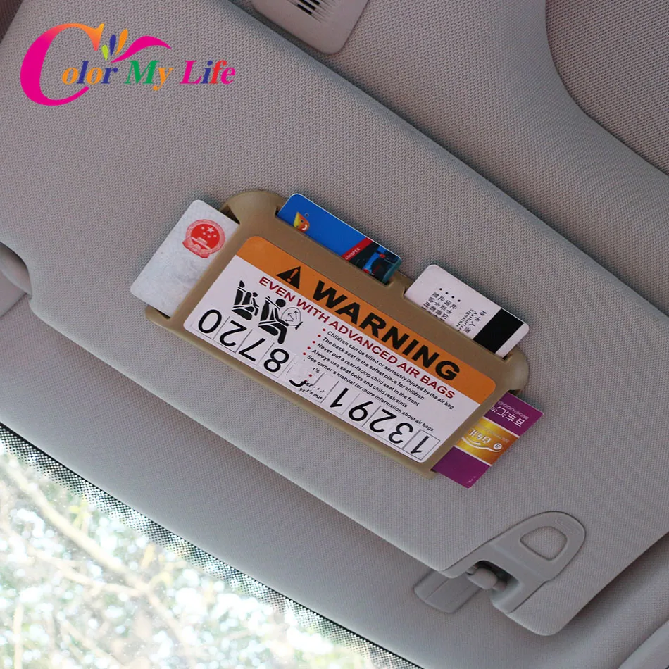 

Color My Life Car Card Holder Slot Sun Visor Organizer Plate Holder for Dodge Caliber Challenger Charger Durango Accessories