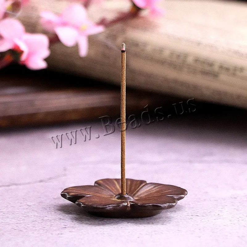 Home Decor 1pcs Classical Flowers Pattern Incense Burner Stick Incense Holder Portable Porcelain Censer Aromatherapy Furnace