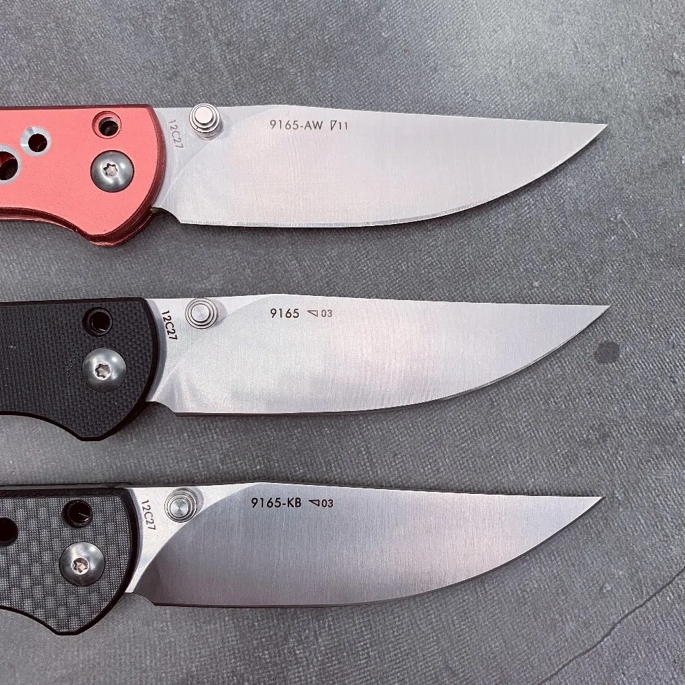  SanRenMu 9165 Pocket Folding Knife Fold 12C27 Steel Rescue Survival Tool Outdoor Camping EDC Mini T