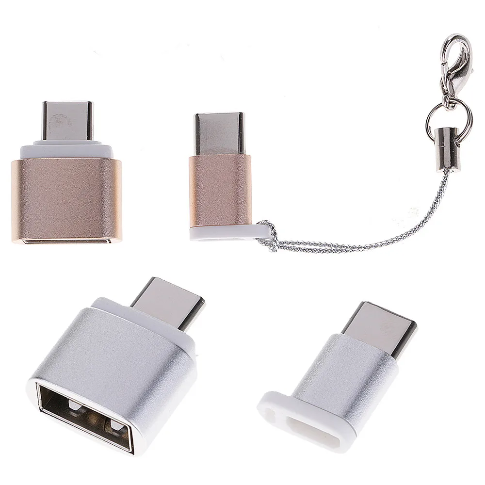 Vovotrade Micro USB к C type адаптер для зарядки данных + OTG конвертер с кольцом ключей Прямая