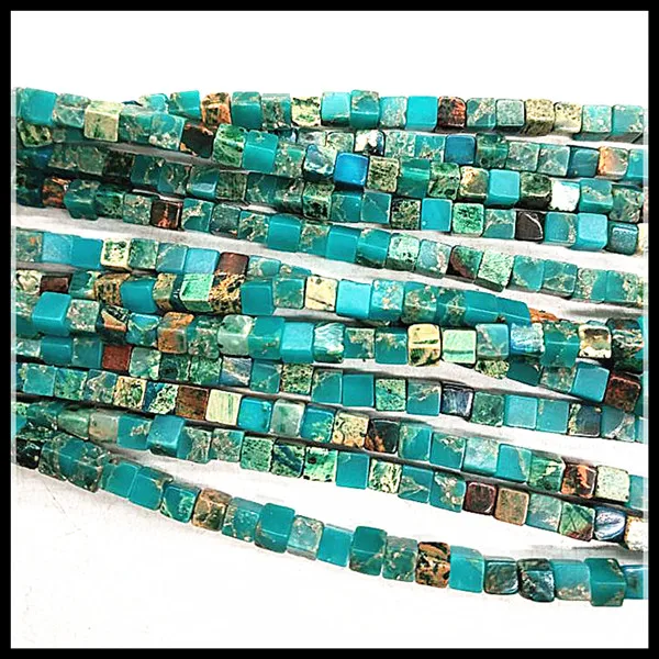 

90pcs nature blue jasperrs stone strings square shape semi precious stone strands size 4mm cubic square shape gem stone fashion