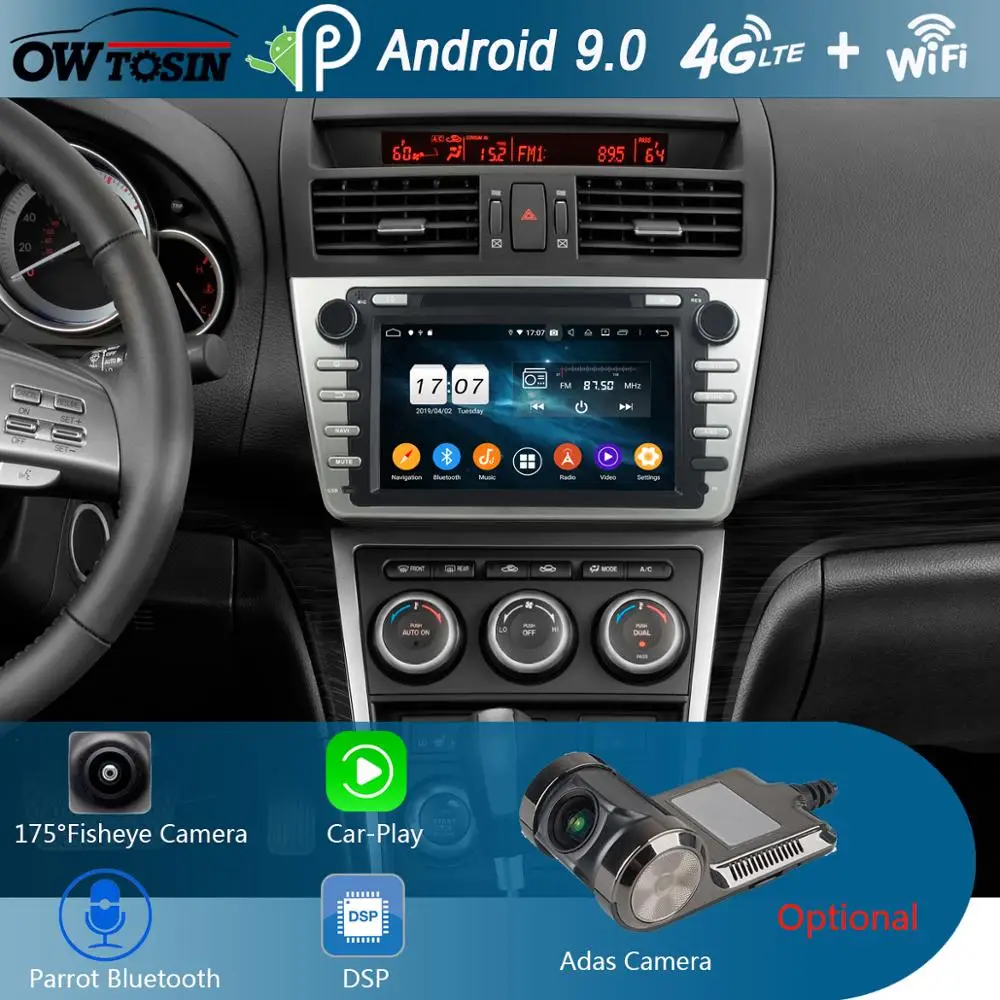 

8"IPS 1920*1080 8Core 4G RAM+64G ROM Android 9.0 Car DVD Player For Mazda6 Mazda 6 Ruiyi Ultra 2008-2012 DSP Radio GPS Parrot BT
