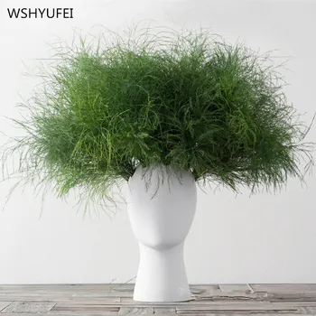 

Black and white head model ceramic vase round hole flower arrangement home living room decoration vase wedding decoration