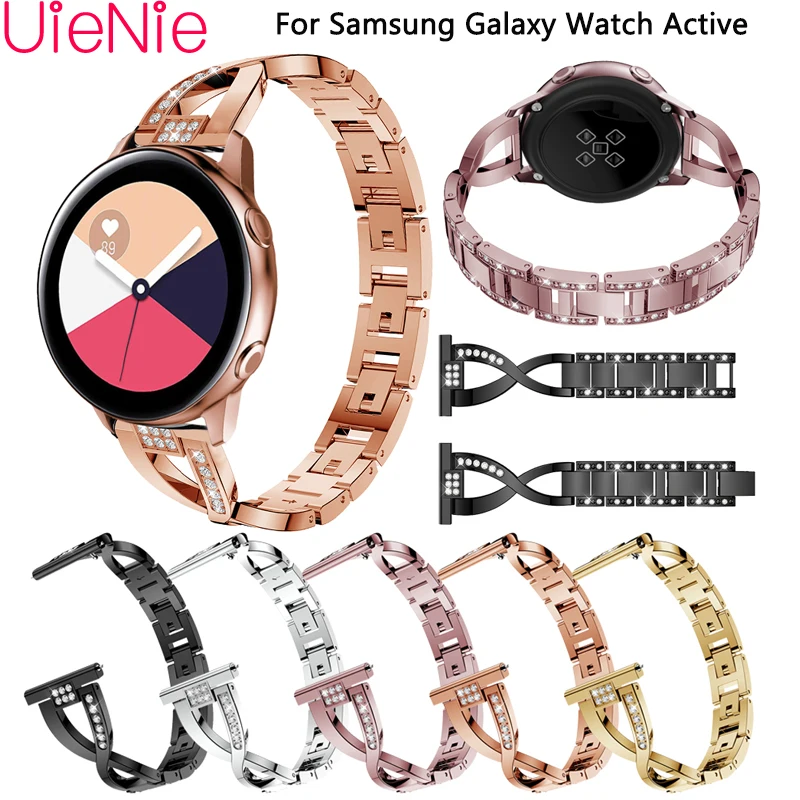 

Fashion 20mm Bracelet for Samsung Gear S2 Women Band with Rhinestone Strap For Samsung Galaxy Watch Active wristband Accessories