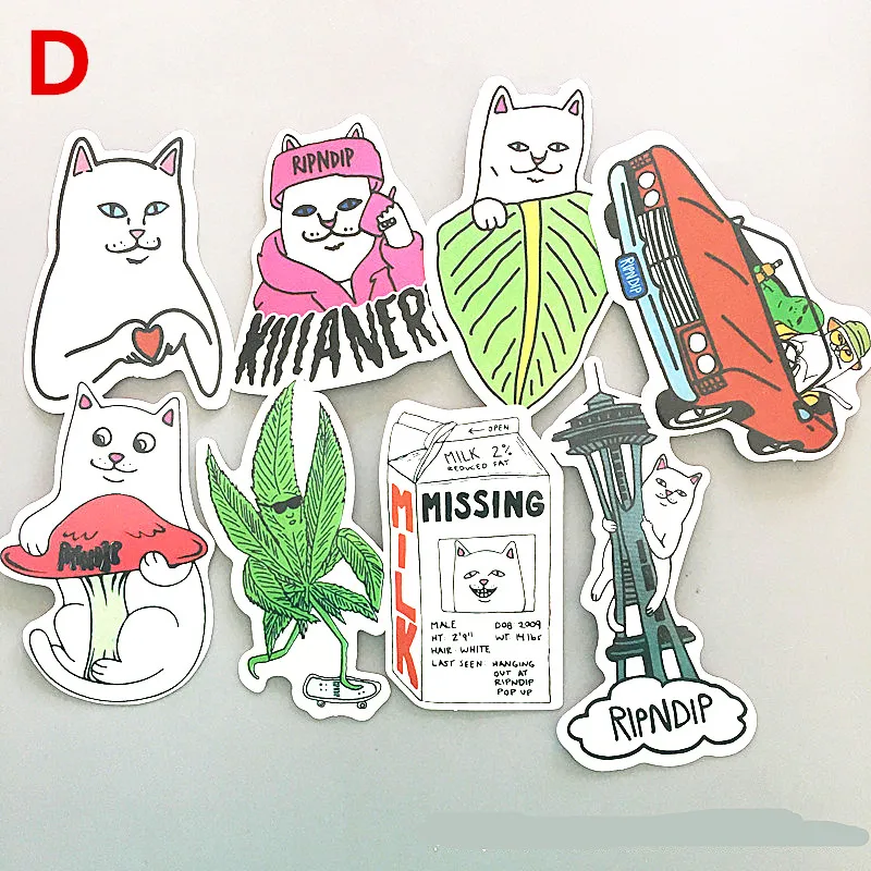 

Cute Ripndipp Graffiti Sticker Personality Rip N Dip Suitcase Luggage Laptop Refrigerator Skateboard Guitar Waterproof Sticker
