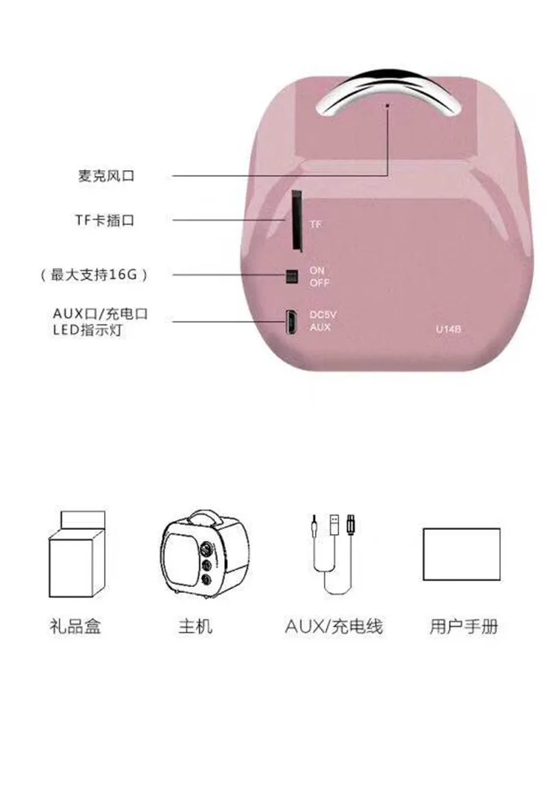 Небольшой ТВ Bluetooth динамик открытый портативный мини карты Instert винтажные украшения творческий U14B небольшой стерео подарок