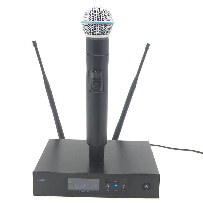 UHF беспроводной микрофон QLXD4! Профессиональный портативный QLXD2 beta с металлическим
