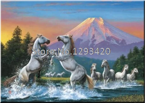 

Diamond Embroidery Running Horses Handmade Mosaic Diy Diamond Painting Cross Stitch Pattern Home Decoration