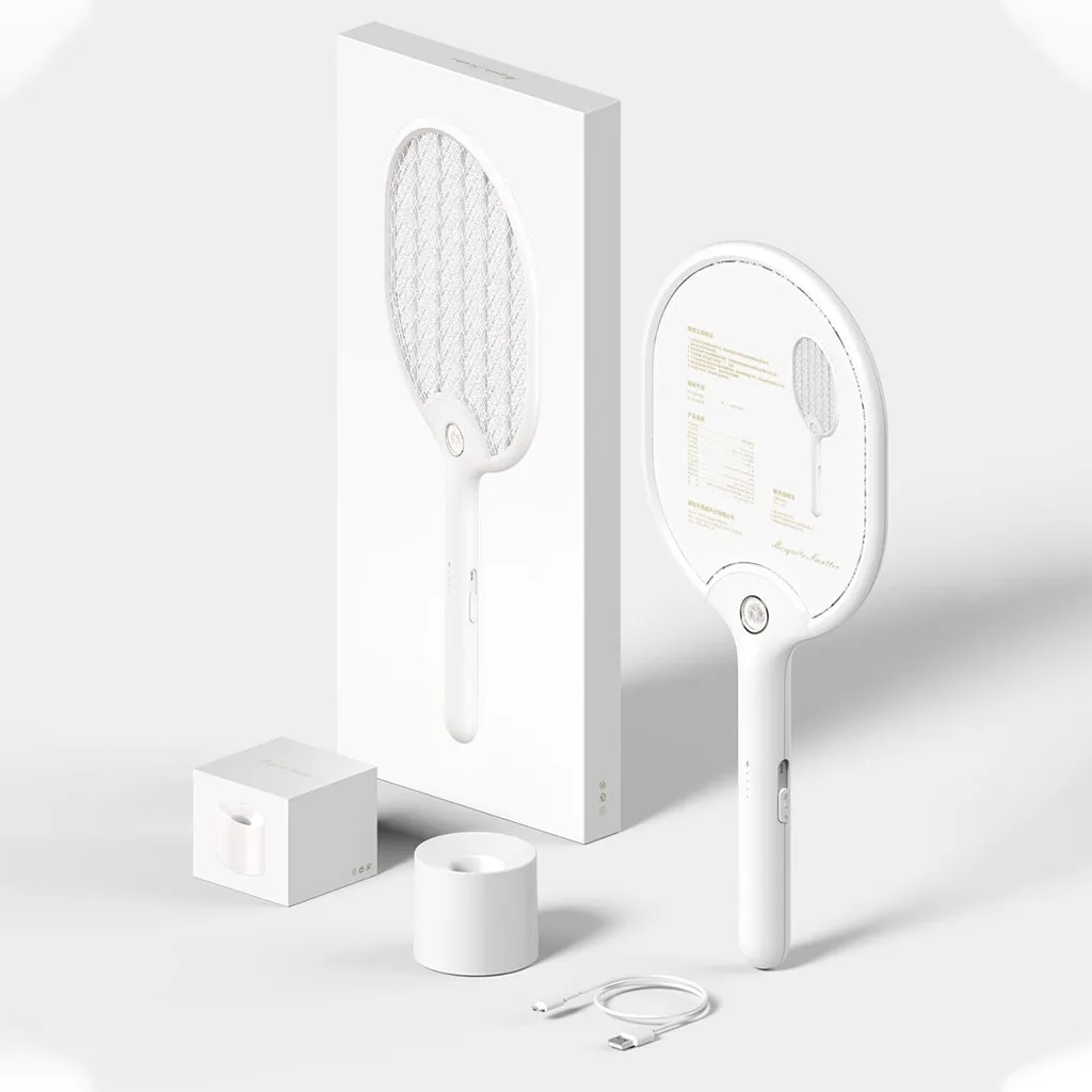 

2019 New Electric Mosquito Swatter Tennis Bat Racket Insect Fly Bug Rechargeable Electric Fly Trap Mosquito Killers Pest Control