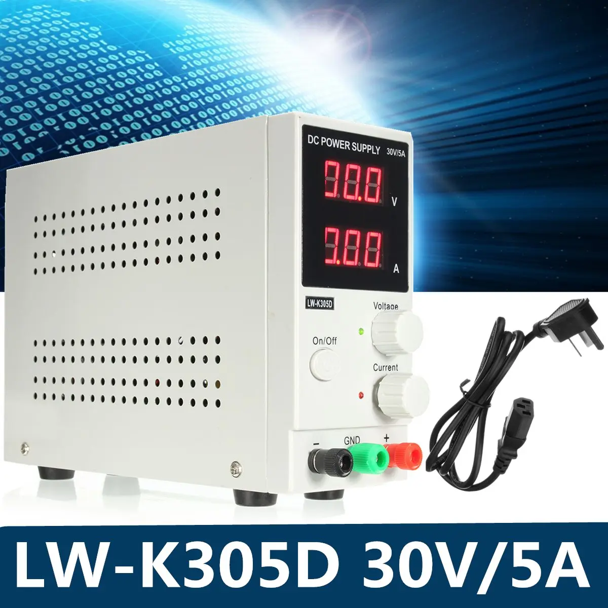 

Switching DC Power Supply Adjustable Variable 0-30V / 0-5A Adjustable Switching Regulated Power Supply Digital