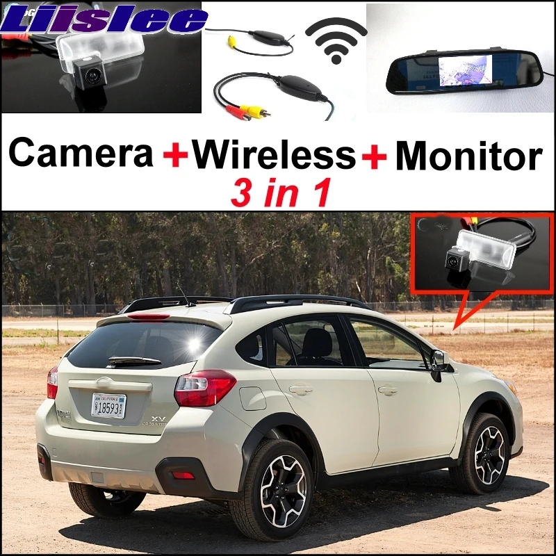 

Liislee 3 in1 Special Rear View Camera + Wireless Receiver + Mirror MonitorBackup Parking System For Subaru XV Crosstrek