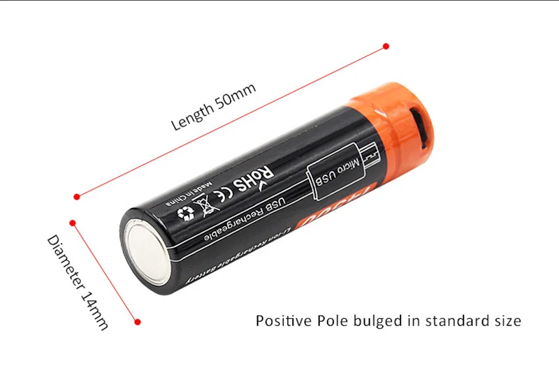 ICR14500 14500 750 мАч 3,7 в перезаряжаемые литий-ионные батареи светодиодный фонарик с плоской верхней батареей