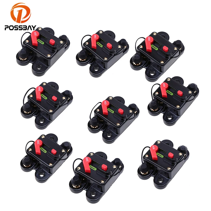 POSSBAY Auto Car Audio Inline Circuit Breaker Fuse Interrupter Breaker