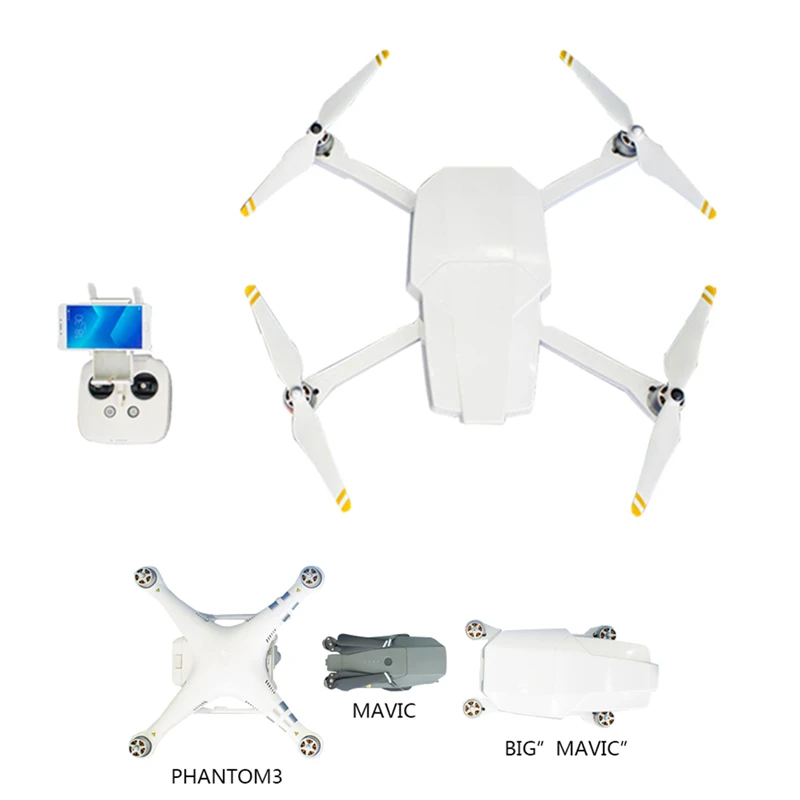 $71.98 Phantom Standard Transforms To Foldable Drone Like Big Mavic For DJI Phantom 3S Folding Drone Bod