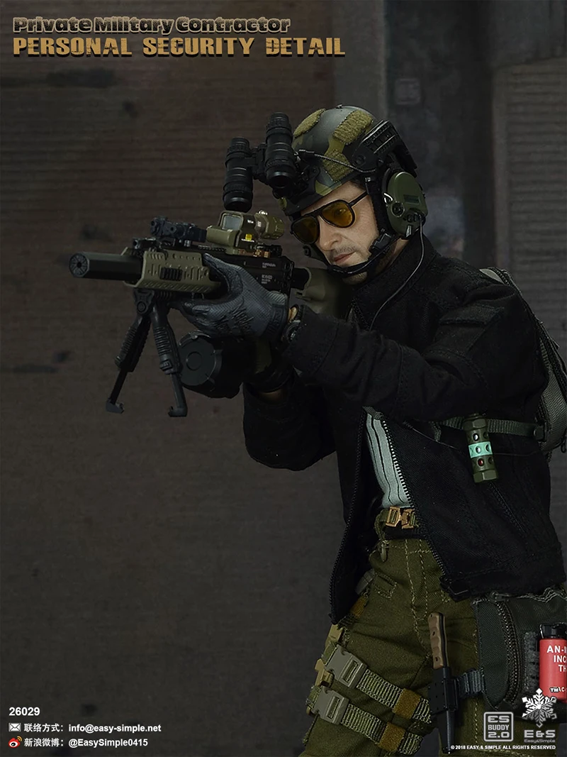 Полный набор легко и просто ES 1:6 26029 PMC персональная безопасность деталь Военная фигурка солдата тела Одежда Набор и оружие аксессуар набор