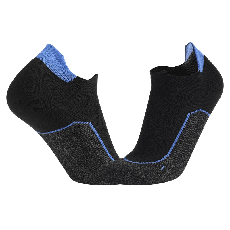 Профессиональные мотоциклетные носки, спортивные, дышащие, хлопчатобумажные баскетбольные для ракеток для бадминтона и тенниса, носки для активного велосипеда, mtb носки - Цвет: Черный