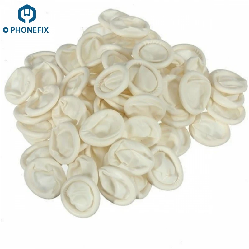 

PHONEFIX Latex Rubber Finger Protector Nail Latex Fingertips Protective White Small Rubber Gloves Protector Cover Tools
