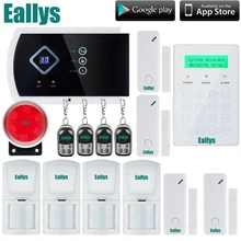 Квад-сенсорная панель gsm сигнализация IOS приложение для android охранных проводной и беспроводной системы встроенный динамик для домофон