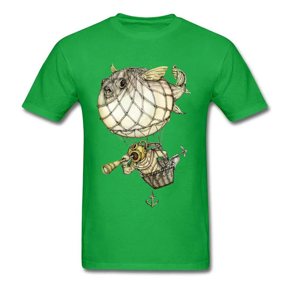 Design T-Shirt Oversized Crewneck blowfish Cotton Men Tops & Tees Custom Short Sleeve Tee Shirts Top Quality blowfish green