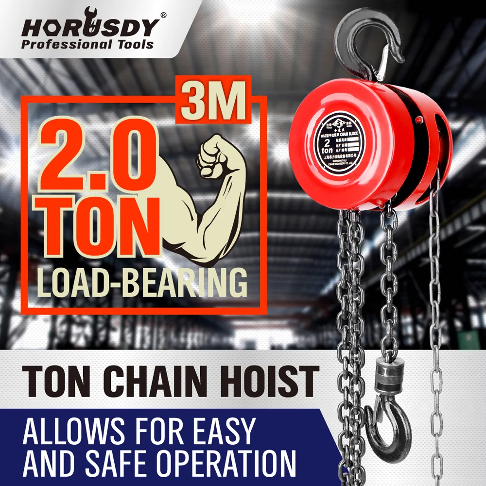 

Block and Tackle Chain Block Hoist 2 Ton 3m Chain Lifting Pulley Tool BRAND NEW