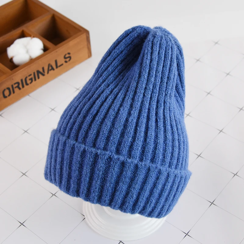 Вязаный для новорожденных шляпа для маленьких девочек и мальчиков, милые зимние шапки для девочек, теплые толстые шапки, Детские шапочки, шапка для детей 1-8 лет GH681