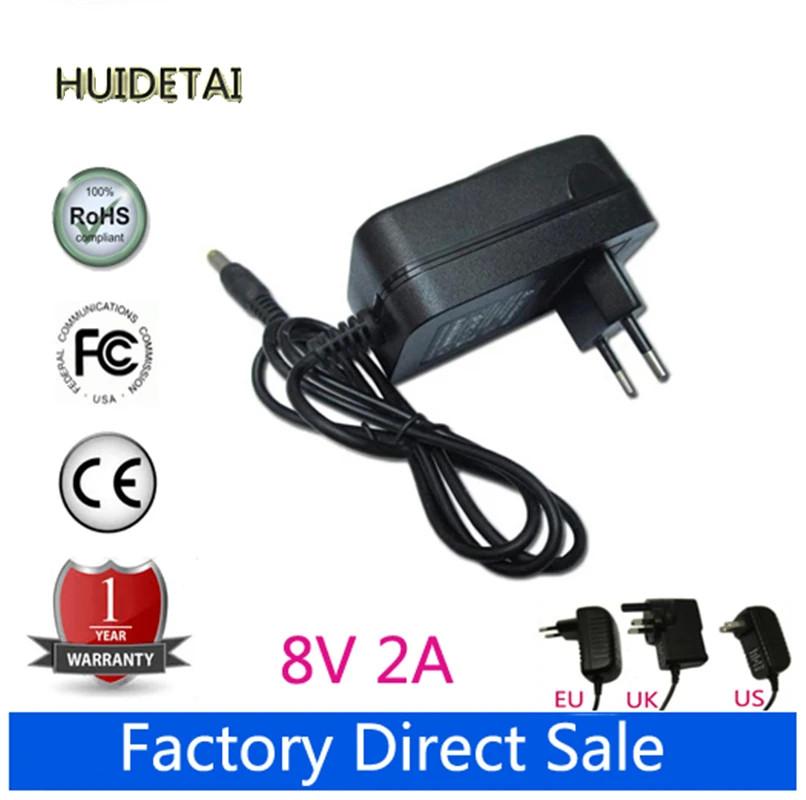 8V 2000mA 2A 5 5*2 1 мм универсальный AC DC адаптер питания настенное зарядное устройство