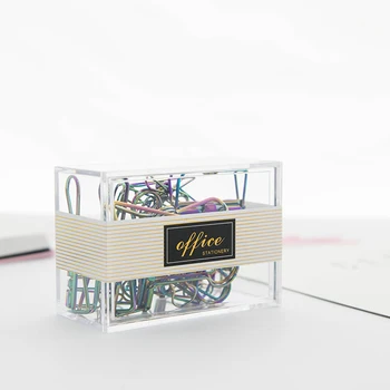 

21pcs/box Binder Clips Rose Gold with Cute Metal Fish Clip Hollow Out Photos Tickets Notes Letter Paper Clip Stationery Gift