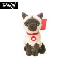 Дропшиппинг 1 шт. 26 см реалистичные плюшевые сиамские кошки реалистичные чучело котенок мягкая игрушка Peluche куклы для детей