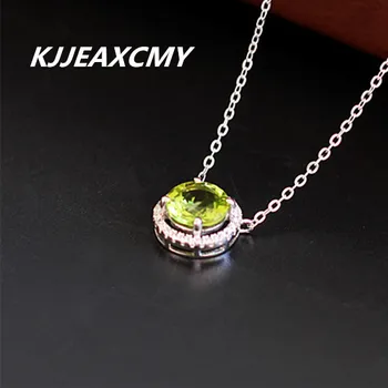 

KJJEAXCMY fashion S925 sterling silver jewelry, fresh lady Peridot Necklace Pendant Necklace Chain