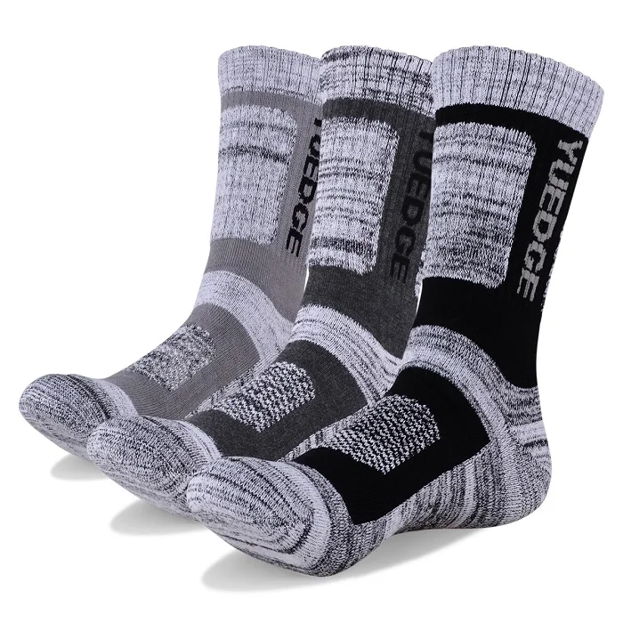 YUEDGE/высококачественные повседневные мужские деловые носки для мужчин, хлопковые брендовые носки для кроссовок, быстросохнущие черные белые длинные носки, 3 пары - Цвет: 1805