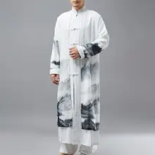 Высокое качество хлопок и лен Костюм Танг халат дзен hanfu кунг-фу платье Тай Чи боевых искусств таоистская одежда костюмы ушу Одежда