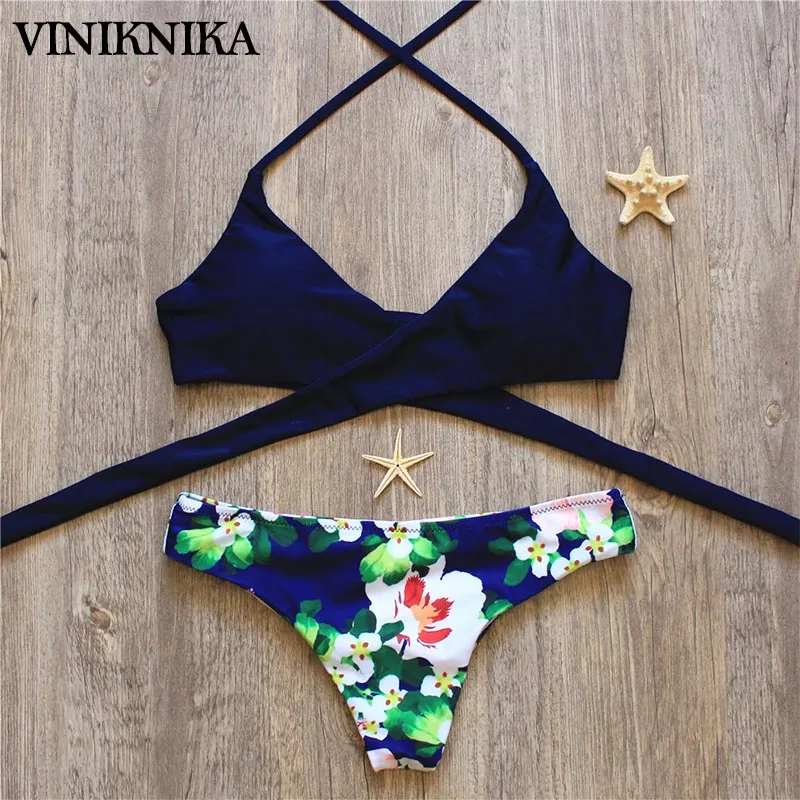 

VINIKNIKA 2017 Hot Woman Bikini Swimsuit Sexy Lady Low Waist Cross Bikini Set New Summer Beach Brazil Swimwear
