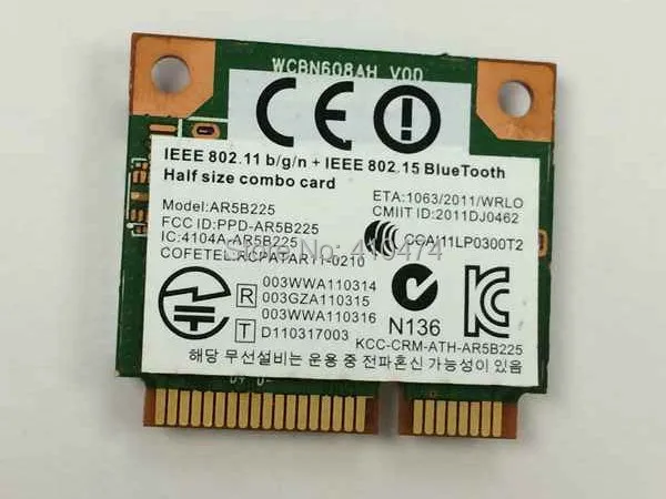 SSEA новая карта для Atheros AR5B225 AR9485 802.11bgn half MINI PCI-E WiFi, Bluetooth, Беспроводной 4,0 300 Мбит/с