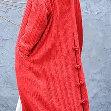 Высококачественный Женский весенне-осенний хлопковый льняной халат для медитаций Кунг Фу дзен костюм Hanfu Tang красный/бежевый