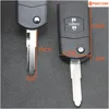 Funda de PINECONE para llave para MAZDA 3, 5, 6 Series, M6, RX8, MX5, llave de coche, 2 botones, hoja sin cortar, reemplazo remoto, carcasa de llave ciega plegable ► Foto 2/6