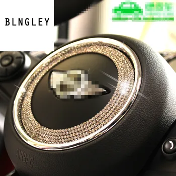 

Super Shine diamond-encrusted car stickers The steering wheel stickers for MINI Cooper F56 one fun R56 R60 R61Countryman clubman