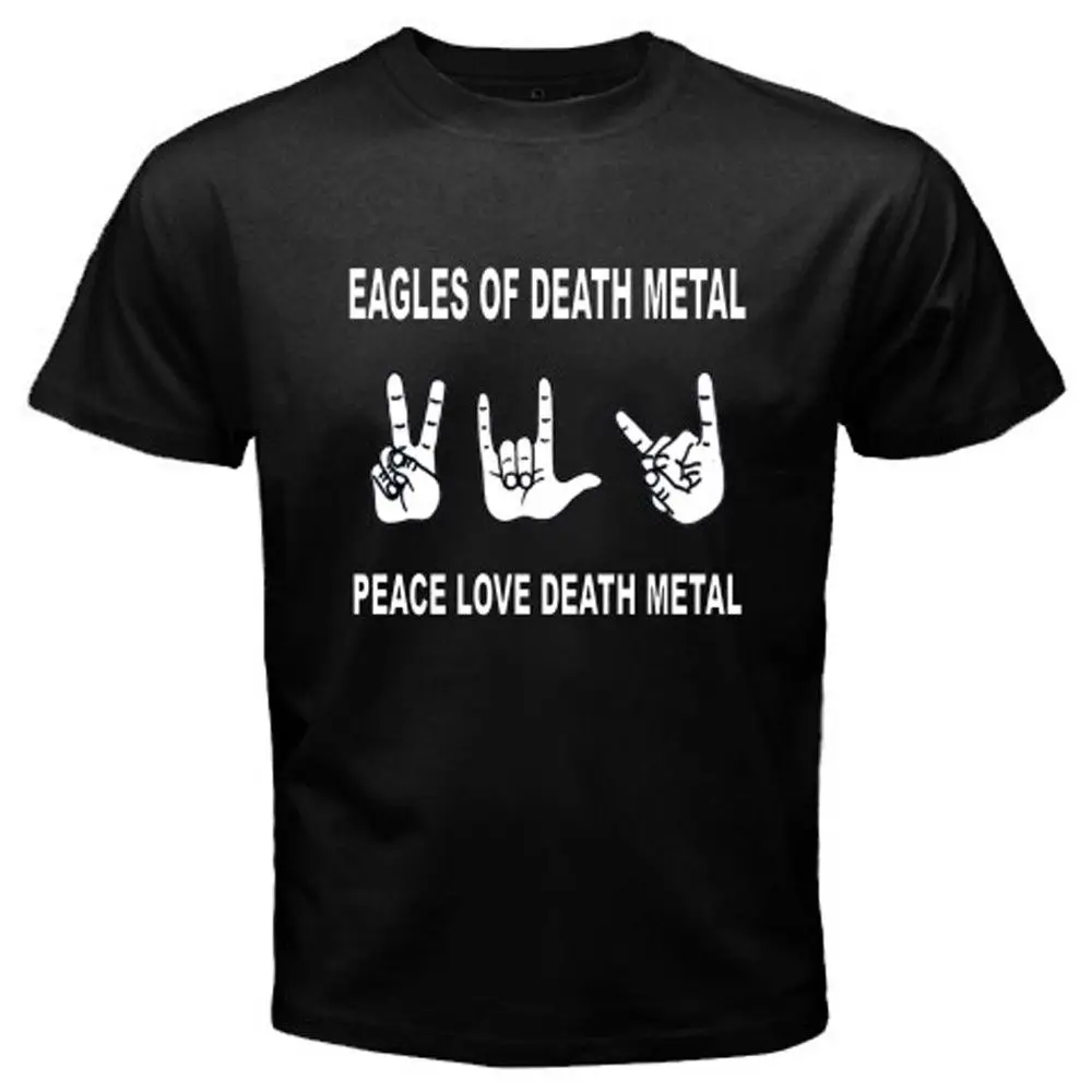 Орлов Death Metal Peace Love Для мужчин черный футболка Размеры S к 3XL | Мужская одежда