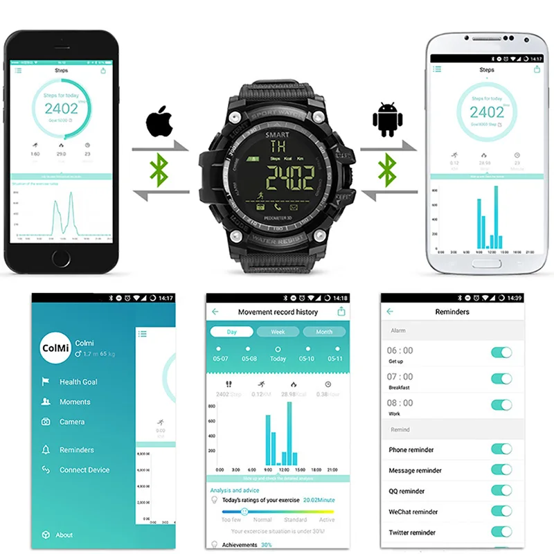 Colmi Sport Smart Watch VS505 Professional Waterproof 5ATM Passometer Like Smart Bracelet Ultra-long Standby