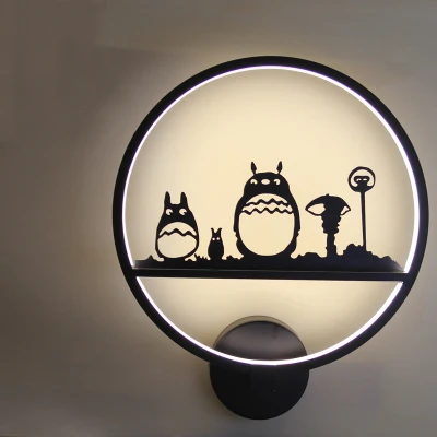 Дизайн 18 Вт черный современный светодиодный настенный светильник для ванной комнаты спальни светодиодный настенный светильник Настенный светильник для украшения дома настенный светильник - Цвет абажура: white