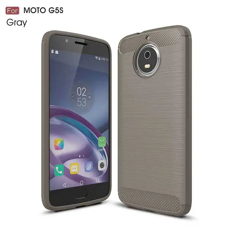 Модный противоударный мягкий силиконовый чехол Mokoemi 5," для Motorola Moto G5s, чехол для Motorola Moto G5S Plus, чехол для телефона - Цвет: Gray