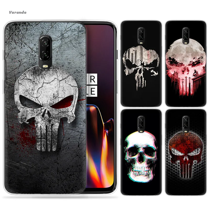 

Marvel Punisher Pattern Back Case Shell for Oneplus 7 5G 6 6T Pro Silicone Soft TPU Cartoon Case Cover Coque Accessory Fundas