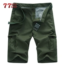 Мужские шорты Карго милитари короткие новые летние Homme верхняя одежда из хлопка дышащие прямые свободные короткие Masculino Большие размеры 29-40