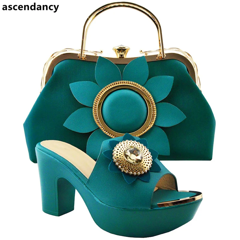 New Arrival Italian Matching Shoe and Bag Set for Wedding Shoes and Bag