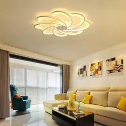 Креативные цветы светодиодные потолочные светильники простые современные светодиодные лампы для гостиной фонарь для спальни de teto