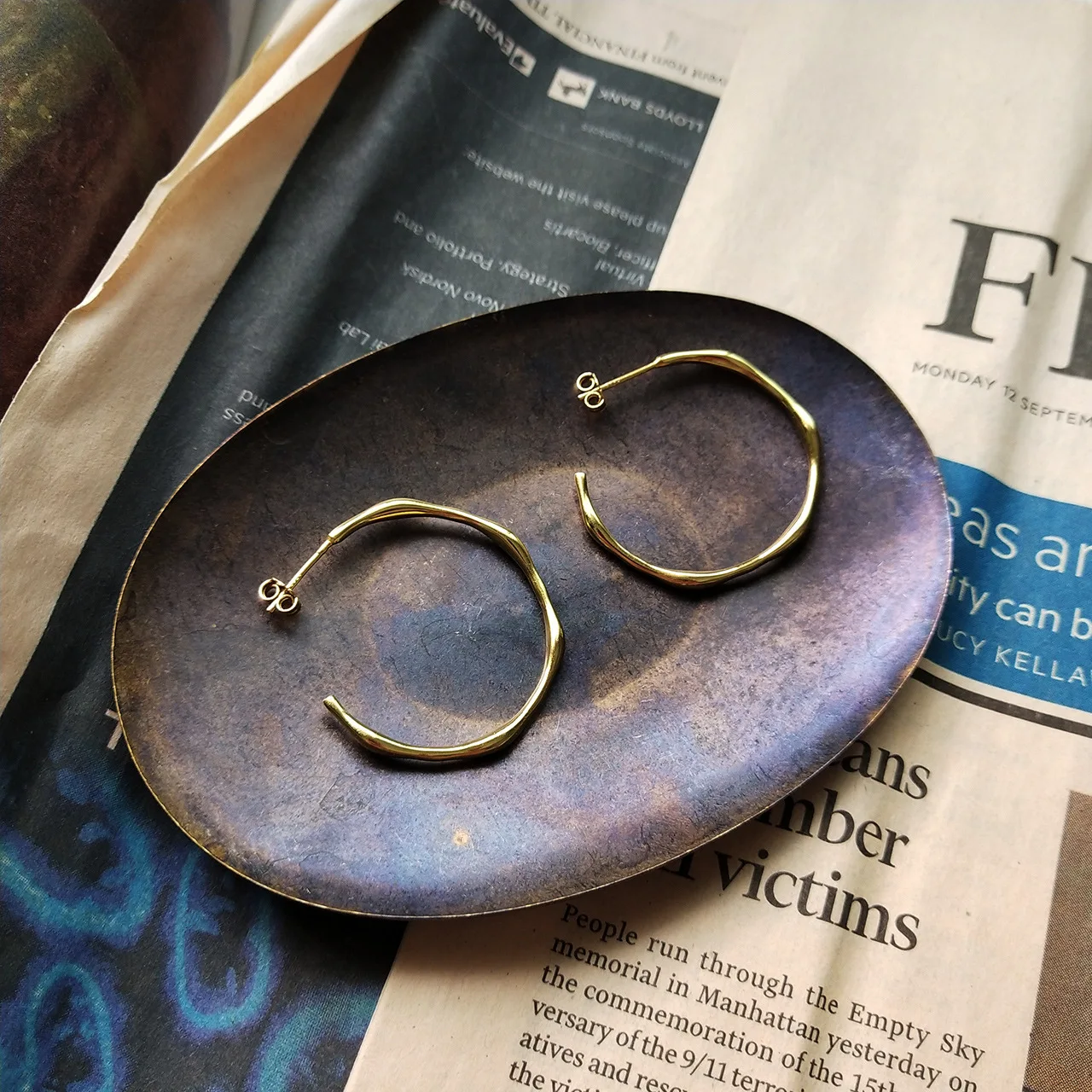 

Simple Geometric Round Hoop 925 Sterling Silver Earrings
