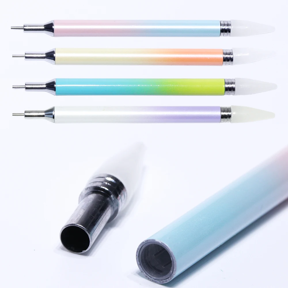 

1pcs Dual-ended Dotting Wax Pencil for Rhinestone Gradient Mermaid Handle Crystal Beads Picker Pen Nail Art Tools Manicure BE656