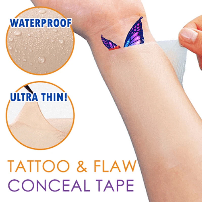 Новые водостойкие наклейки-татуировки и дефекты скрывающие ленты заказ вырезание пятен и водонепроницаемый любой части тела ленты покрытия татуировки