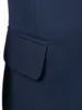 Navy Blue Nailhead Business Men Suits Custom Made Slim Fit Wool Blend Bird-eye Wedding Suits For Men, Tailor Made Groom Suit 4