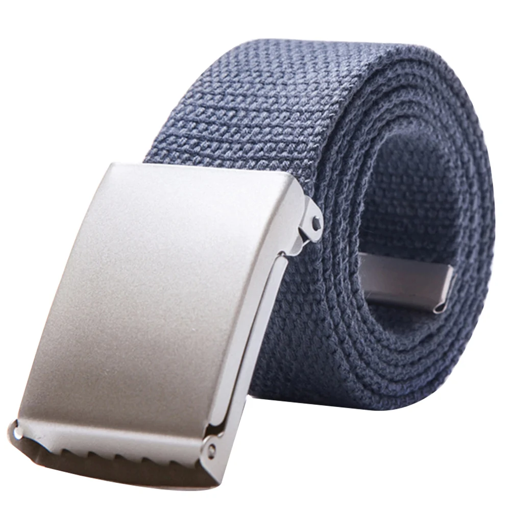 

1PC Student Canvas Belt Cummerbunds Waistband Buckle Unisex For Men And Women